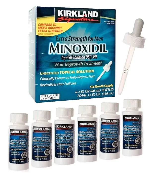 Minoxidil Barba Cabello 5% ORIGINAL 6 FRASCOS